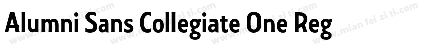 Alumni Sans Collegiate One Regular字体转换